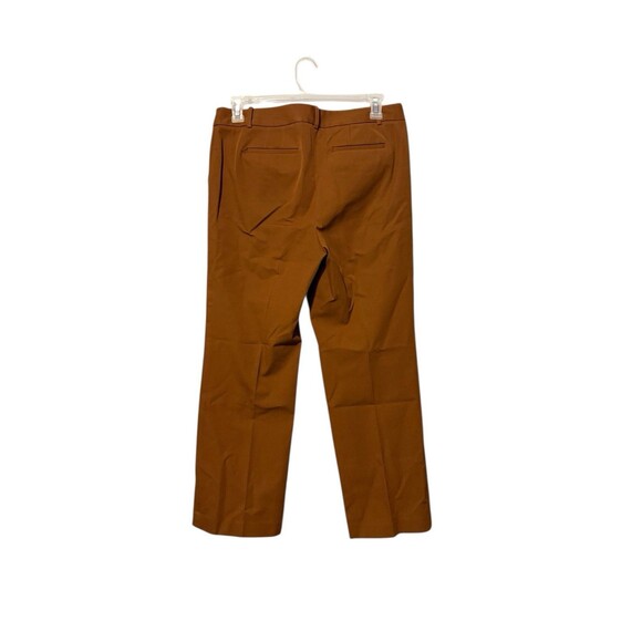 Talbots Newport Trousers Pants Size 12 Petite Brown Flat Front Classic Timeless - Picture 2 of 6